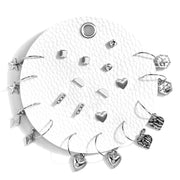 Studs and Wire Hoops Gift Set of 10 - Silver