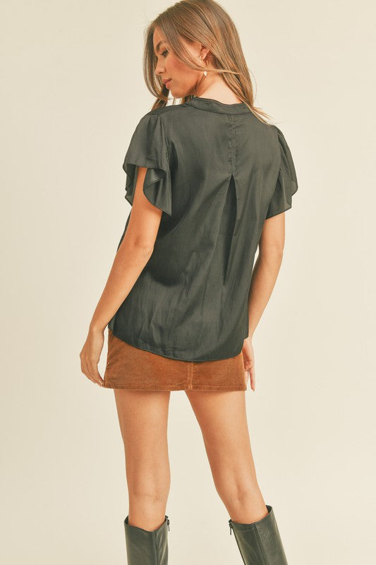 Mira Flutter Sleeve Blouse