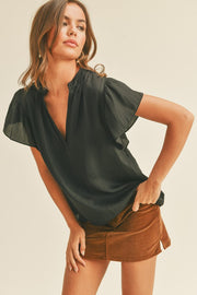 Mira Flutter Sleeve Blouse