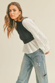 Rose Shirt Sleeve Sweater