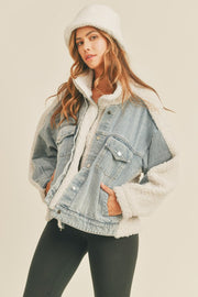 Calla Fleece Denim Jacket