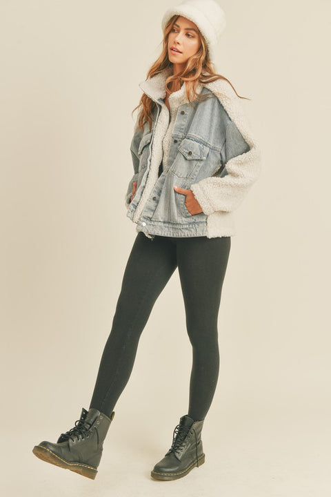 Calla Fleece Denim Jacket