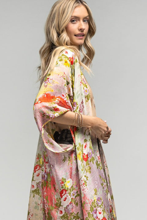 Colorful Floral Kimono