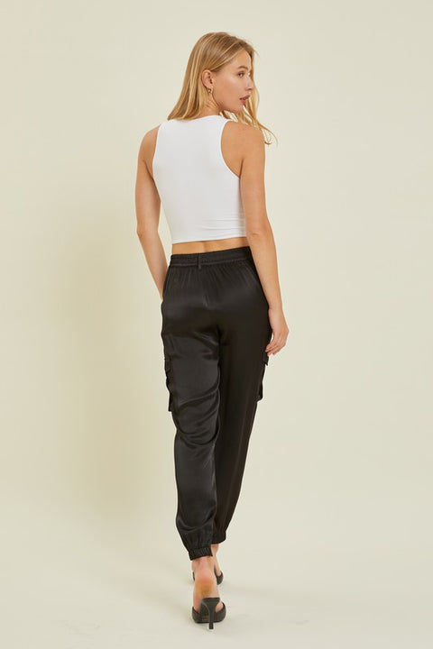 Aisley High Neck Cropped Tank