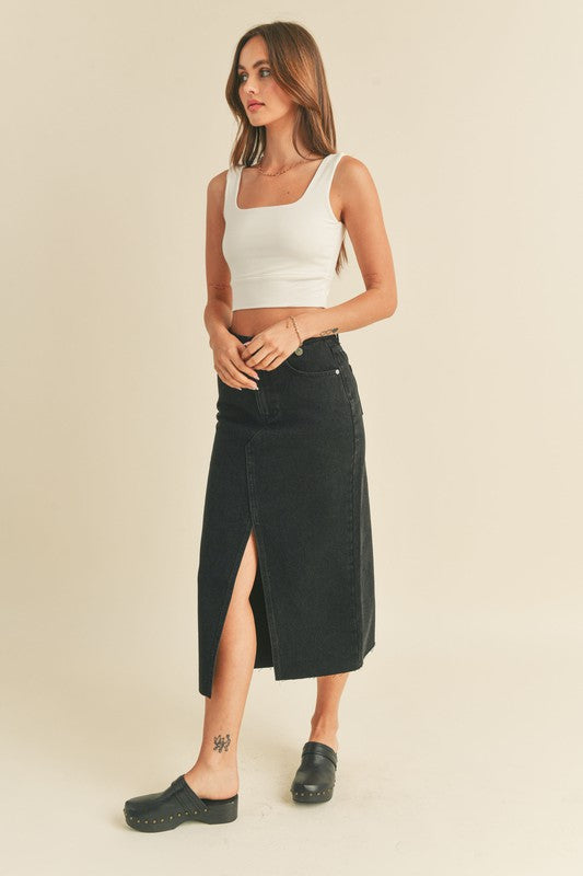 Bodhi Denim Midi Skirt