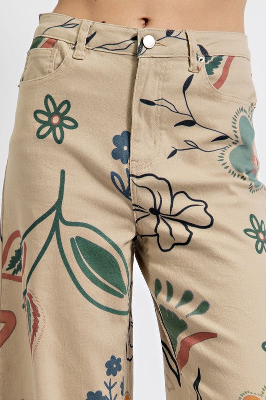 Pippa Printed Wide Leg Pants