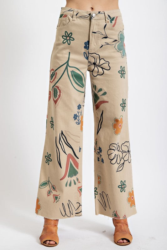 Pippa Printed Wide Leg Pants