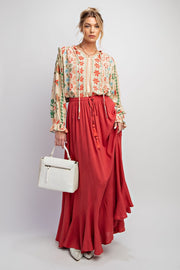 Poppy Linen Maxi Skirt