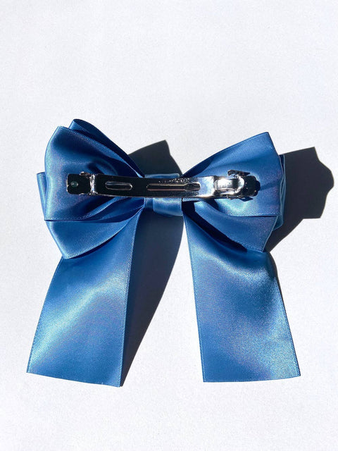 Big Satin Hair Bow Clip