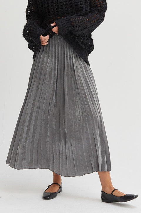 Jessa Pleated Midi Skirt