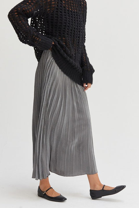 Jessa Pleated Midi Skirt