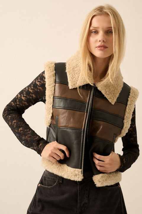 Gwynne Faux Leather Vest