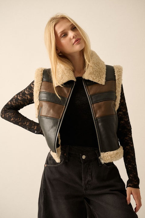 Gwynne Faux Leather Vest