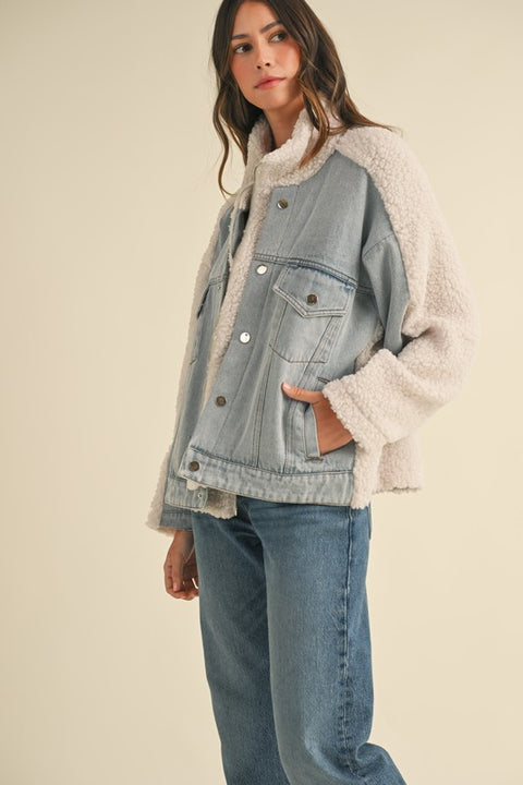 Calla Fleece Denim Jacket