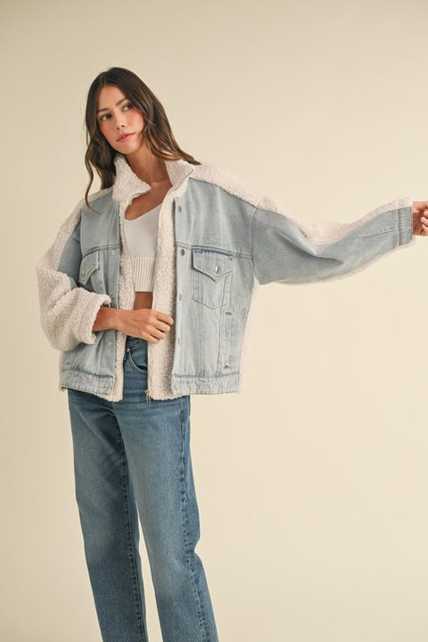 Calla Fleece Denim Jacket