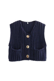 Rosa Sleeveless Button Vest