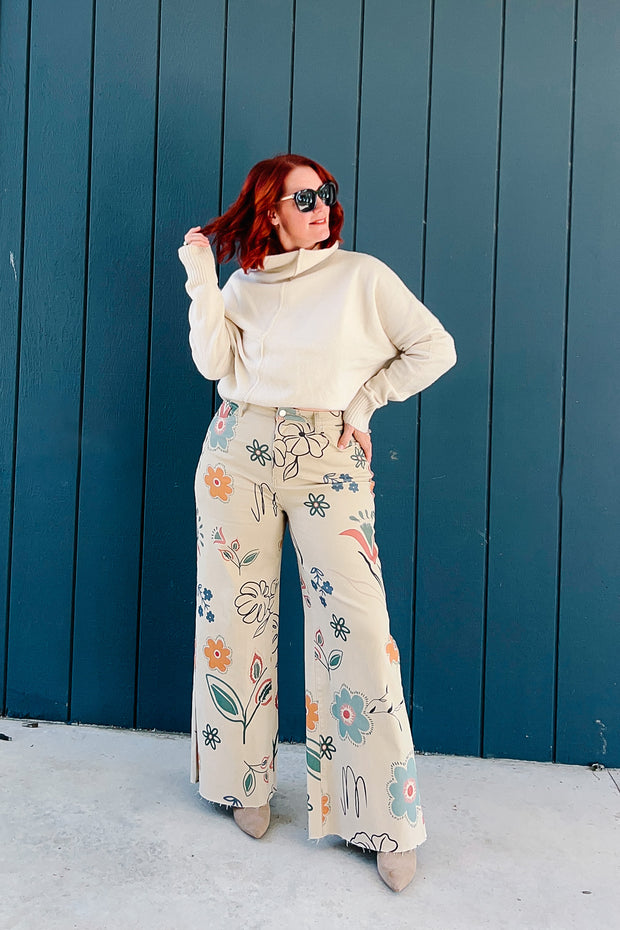 Pippa Printed Wide Leg Pants
