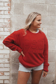 Ohio State Embossed Crewneck