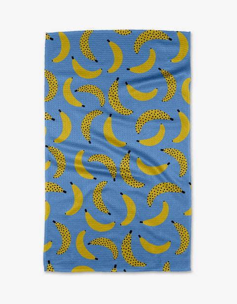 Geometry - Blue Bananas Tea Towel