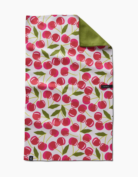 Geometry - Cherry Chic Double Sided Tea Towel