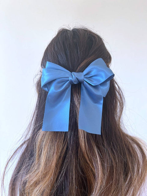 Big Satin Hair Bow Clip