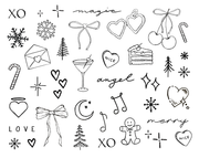 INKED by Dani - Holiday Ornament Temporary Tattoo Pack