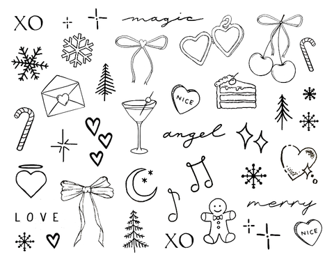 INKED by Dani - Holiday Ornament Temporary Tattoo Pack