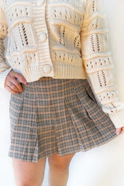 Honey Plaid Mini Skirt