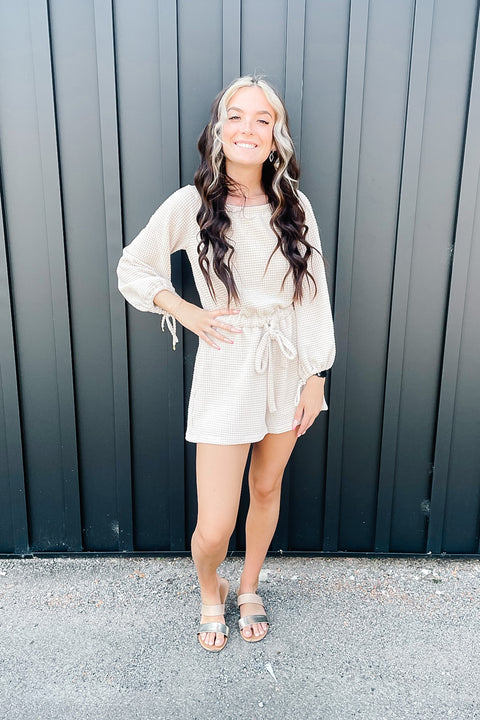 Jeanne Waffle Knit Romper
