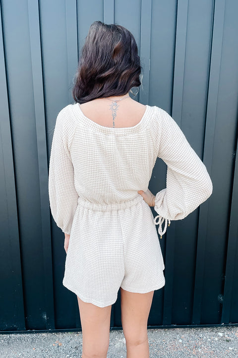 Jeanne Waffle Knit Romper