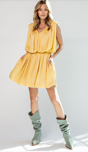 Ivanna Satin Pleated Romper Dress