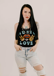 "Music is Love" Ribbed Tank