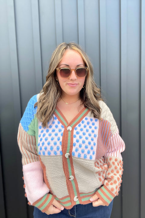 Evelyn Color Block Cardi