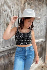 Pearl Mesh Top