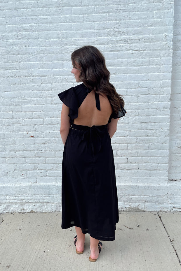 Liam Ruffled Midi Dress