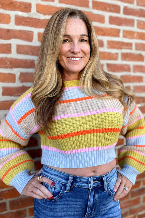 Everett Multi Striped Sweater
