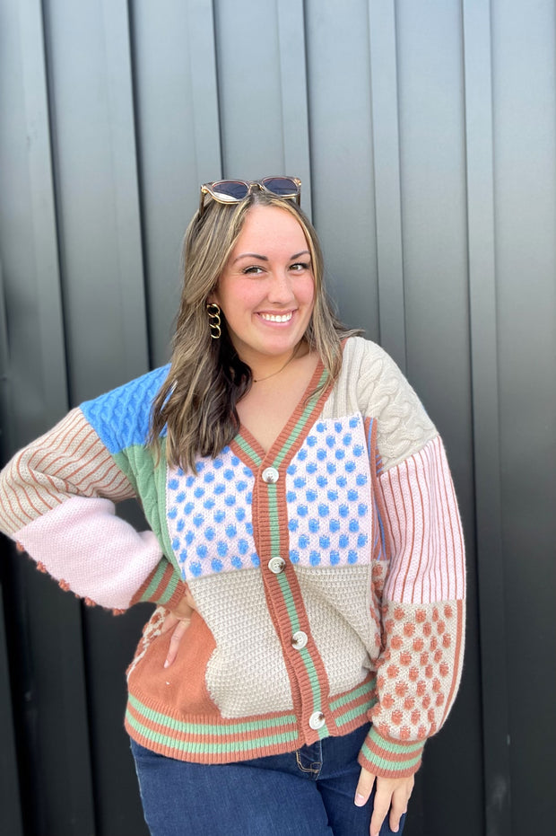 Evelyn Color Block Cardi