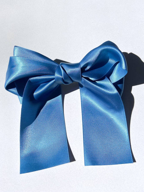 Big Satin Hair Bow Clip