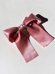 Big Satin Hair Bow Clip