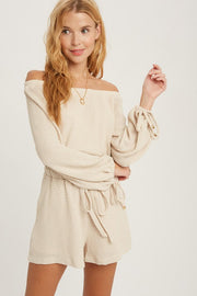 Jeanne Waffle Knit Romper
