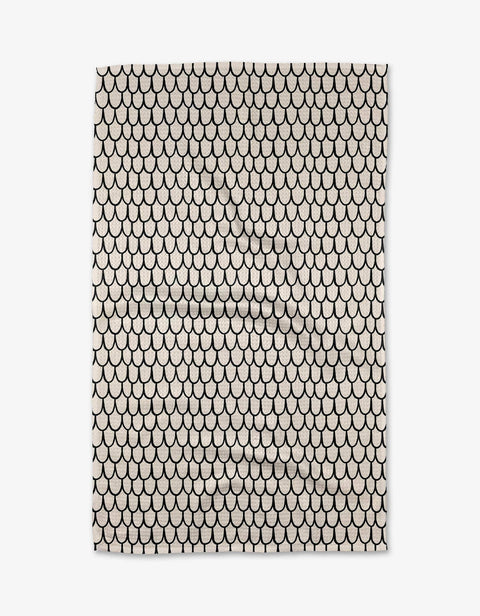 Geometry - Fish Scale Scribble Tea Towel