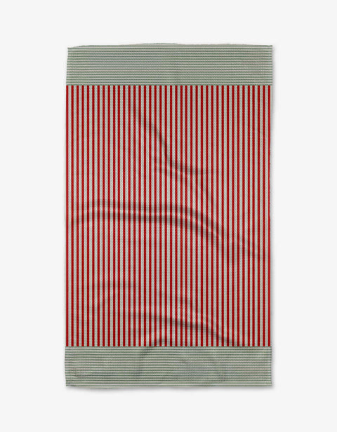 Geometry - Mrs. Clause Stripe Tea Towel