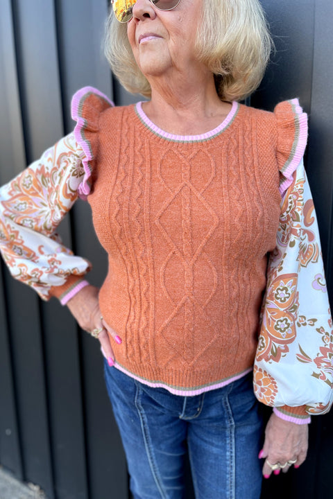 Julie Ruffle Sweater