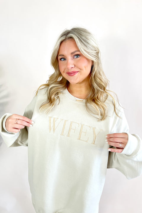 WIFEY Embroidered Sweatshirt