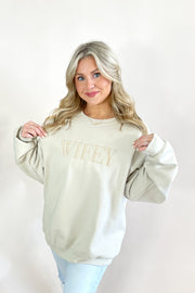 WIFEY Embroidered Sweatshirt