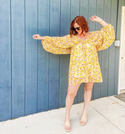 Lilliana Wide Sleeve Mini Dress