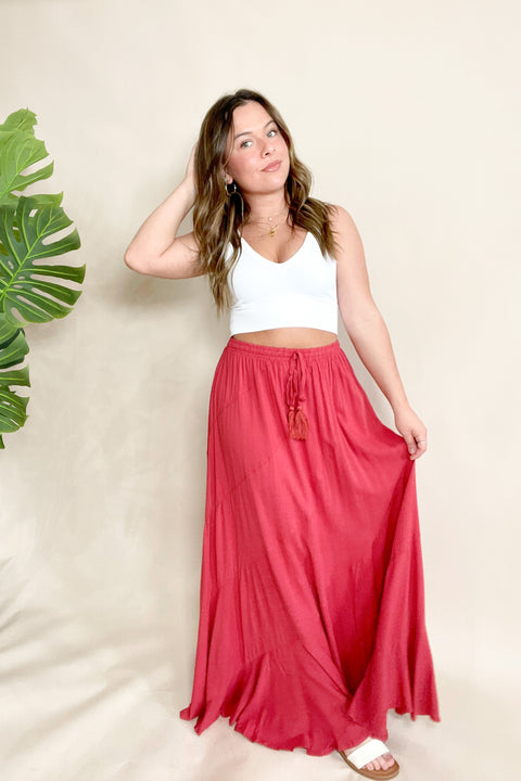 Poppy Linen Maxi Skirt