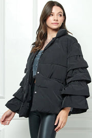 Laura Ruffle Puffer Jacket