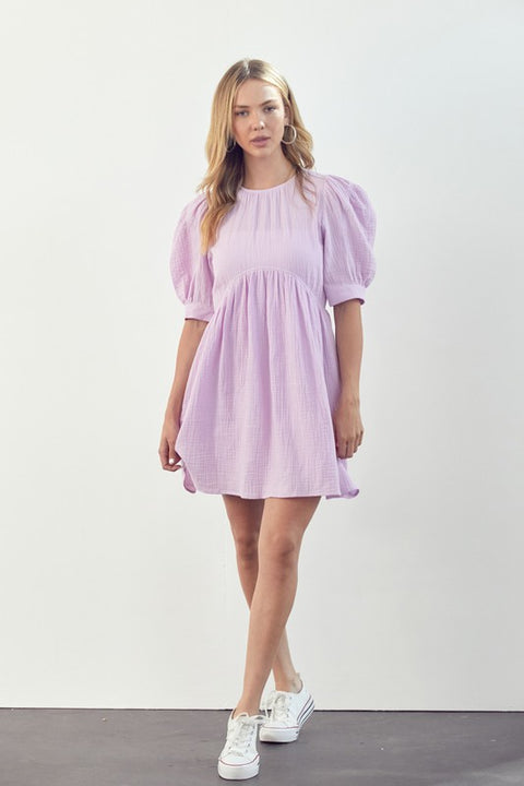 Neo Puff Sleeve Mini Dress