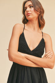 Leo Crinkled Halter Dress